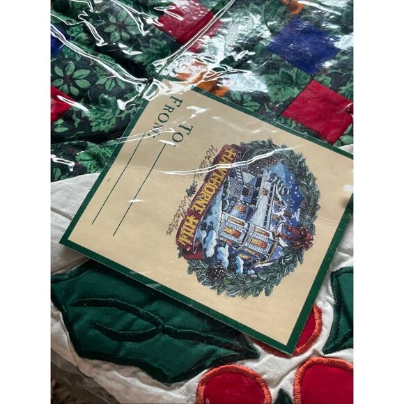 Vintage American Pacific Christmas Hand Quilted Patchwork /Wall Hang 50x60 New - Picture 8 of 8
